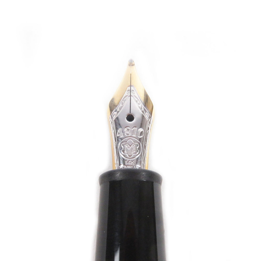 極美品□MONTBLANC モンブラン マイスターシュテュック クラシック ショパン Pix 145 ペン先14K Mニブ 万年筆 ブラック ドイツ製