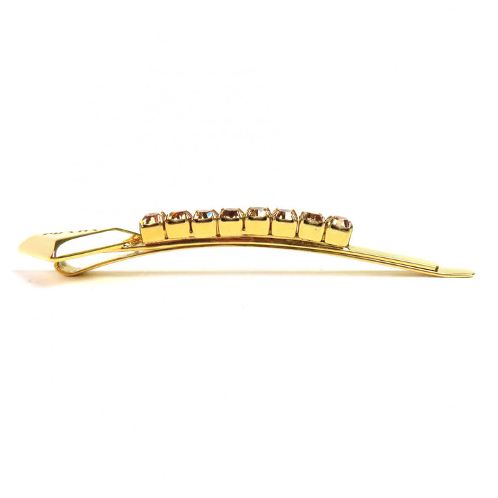良品◇PRADA プラダ 1IF098 トライアングルロゴ ラインストーン装飾付 GP ヘアピン 2個セット ヘアアクセサリー 保存袋付き 伊製 現行品