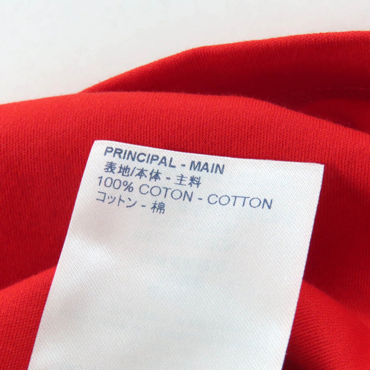 極美品★LOUIS VUITTON ルイヴィトン コットン100％ LVスタンプ クルーネック 半袖Ｔシャツ レッド XS イタリア製 正規品 レディース