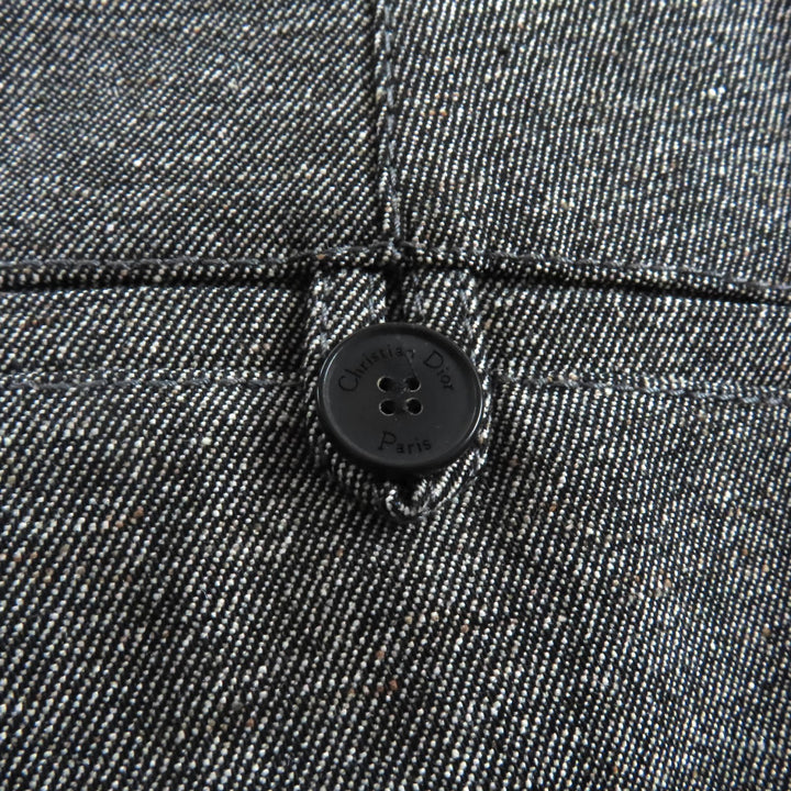 未使用品★Christian Dior クリスチャンディオール 247P69A3439 センタープレス スラックス ベルテッドパンツ グレー 40 伊製 正規品
