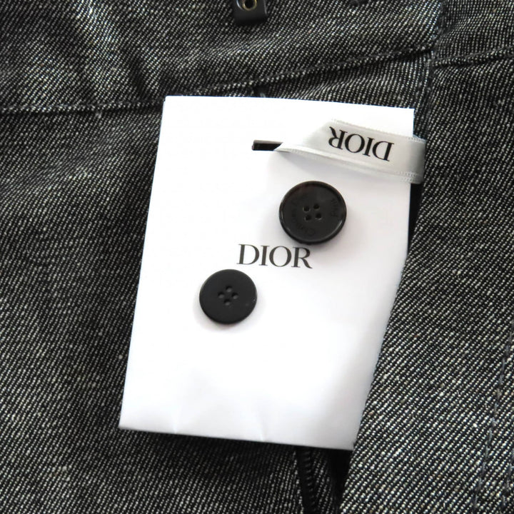 未使用品★Christian Dior クリスチャンディオール 247P69A3439 センタープレス スラックス ベルテッドパンツ グレー 40 伊製 正規品
