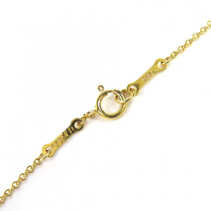 極美品△TIFFANY&amp;Co. ティファニー エルサペレッティ バイザヤード 3P ダイヤモンド 750(YG) 41cm ネックレス ゴールド 重量1.85g 人気◎