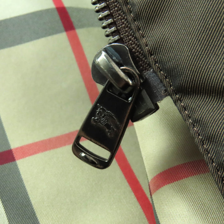 美品★BURBERRY バーバリー FS035-931-55 フォックスファー・フード・ベルト付 裏地ノバチェック柄 ダウンコート ブラウン 38 正規品
