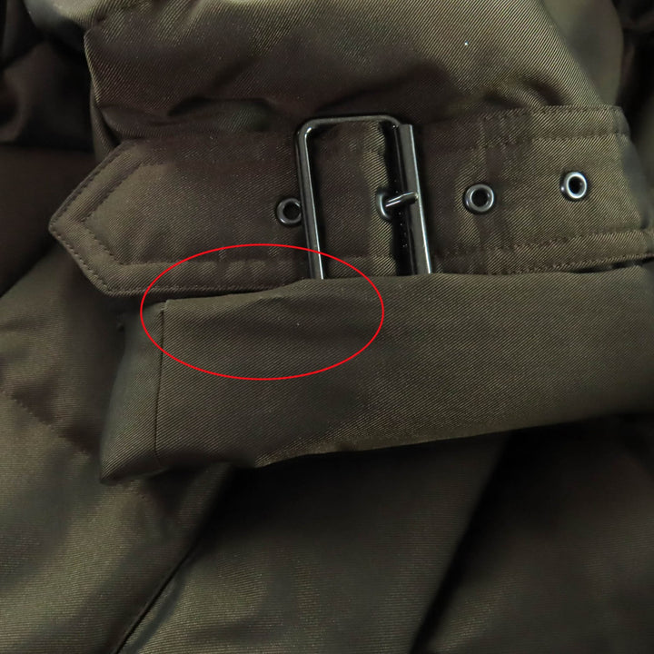 美品★BURBERRY バーバリー FS035-931-55 フォックスファー・フード・ベルト付 裏地ノバチェック柄 ダウンコート ブラウン 38 正規品
