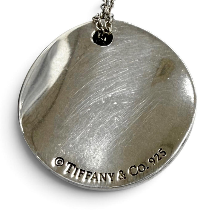 美品★TIFFANY&amp;Co. ティファニー 925 ノーツ サークル ネックレス ペンダント アクセサリー シルバー 重量9.3g レディース 箱・保存袋付