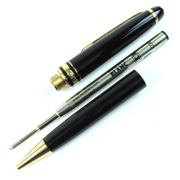 極美品△MONTBLANC モンブラン マイスターシュテュック クラシック ツイスト式 ボールペン 現行品 ブラック ゴールド 箱付 筆記確認済み