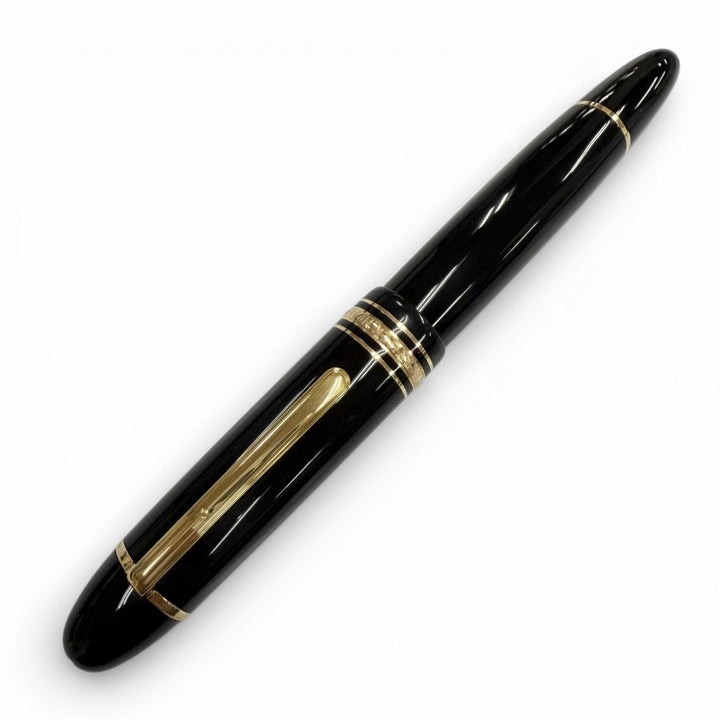 極美品▼MONTBLANC モンブラン マイスターシュテュック 149 Pix ペン先18K ホワイトスター 万年筆 ブラック ゴールド ドイツ製 箱付き