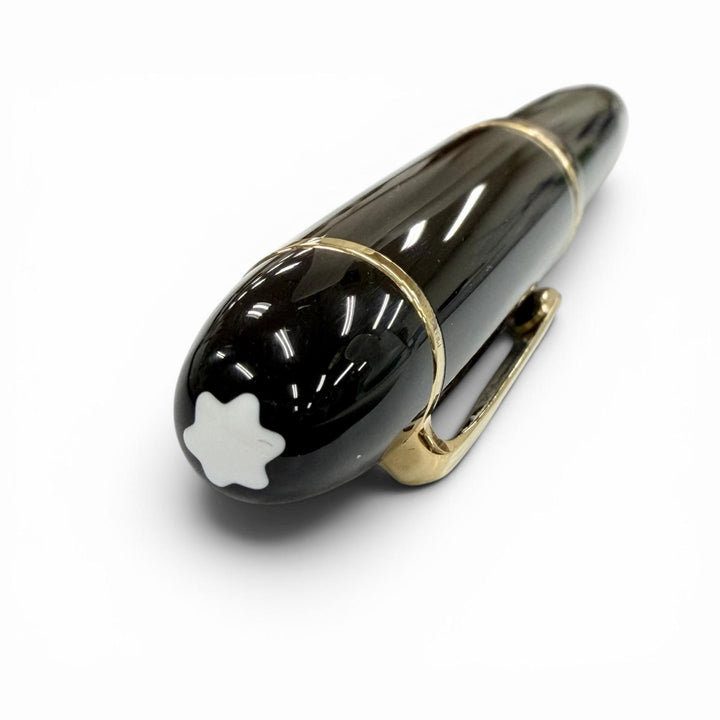 極美品▼MONTBLANC モンブラン マイスターシュテュック 149 Pix ペン先18K ホワイトスター 万年筆 ブラック ゴールド ドイツ製 箱付き