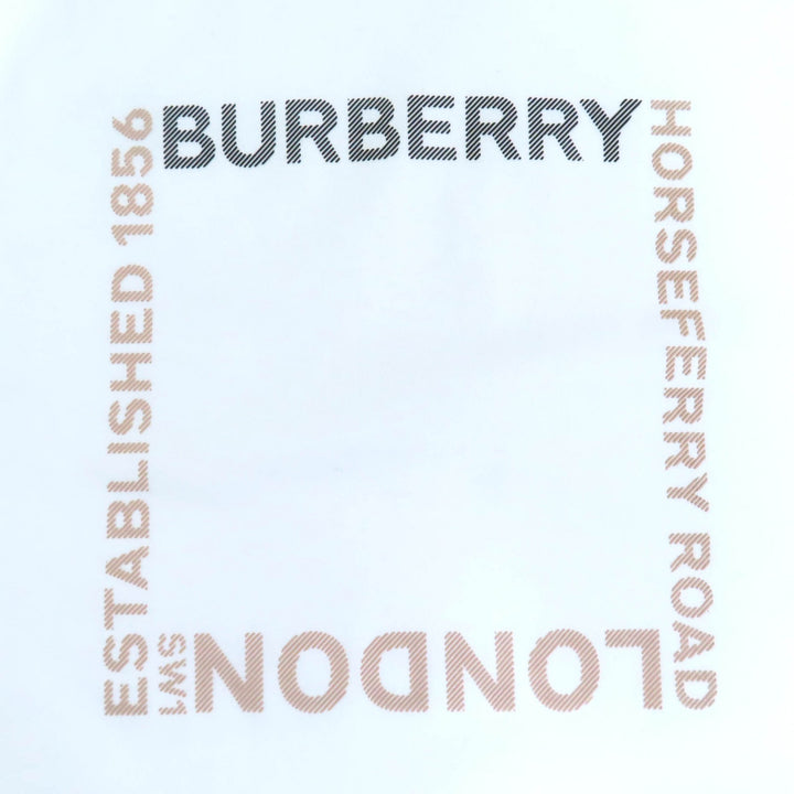 未使用品◇BURBERRY バーバリー 8064473 コットン100％ ホースフェリー ロゴ ショートスリーブ 半袖Ｔシャツ 白 XS 正規品 レディース