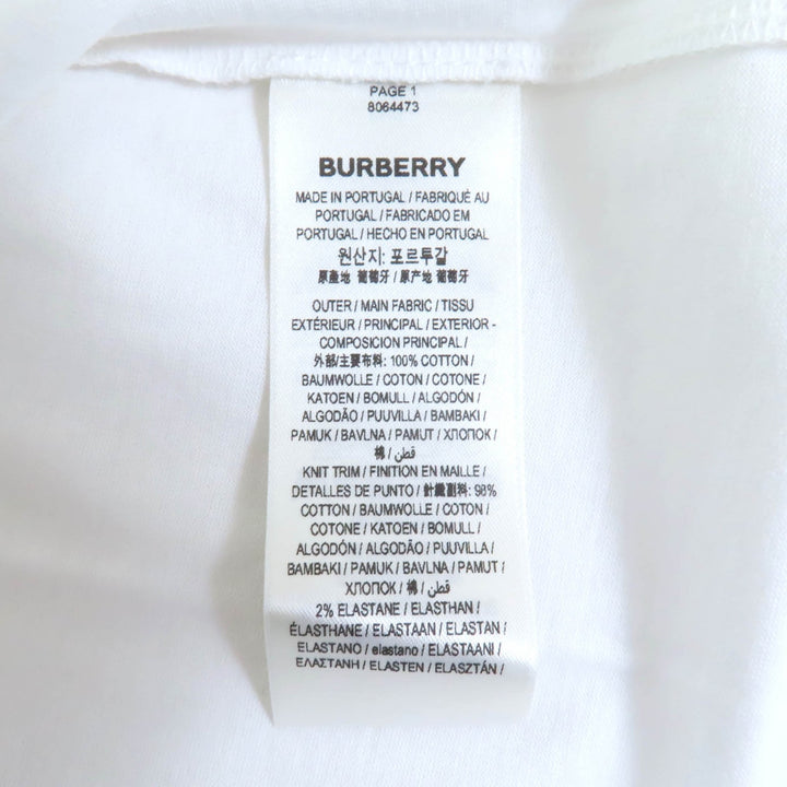 未使用品◇BURBERRY バーバリー 8064473 コットン100％ ホースフェリー ロゴ ショートスリーブ 半袖Ｔシャツ 白 XS 正規品 レディース