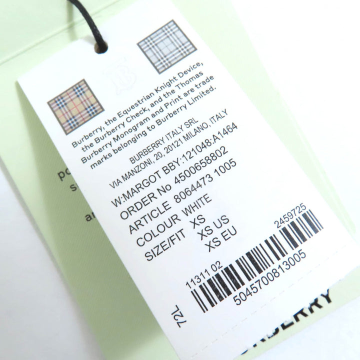 未使用品◇BURBERRY バーバリー 8064473 コットン100％ ホースフェリー ロゴ ショートスリーブ 半袖Ｔシャツ 白 XS 正規品 レディース