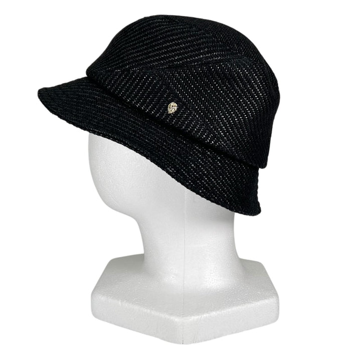 極美品▲HELEN KAMINSKI ヘレンカミンスキー ABBEY ウール コットン バケットハット 帽子 ブラック ONE SIZE 正規品 レディース