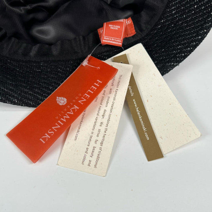 極美品▲HELEN KAMINSKI ヘレンカミンスキー ABBEY ウール コットン バケットハット 帽子 ブラック ONE SIZE 正規品 レディース