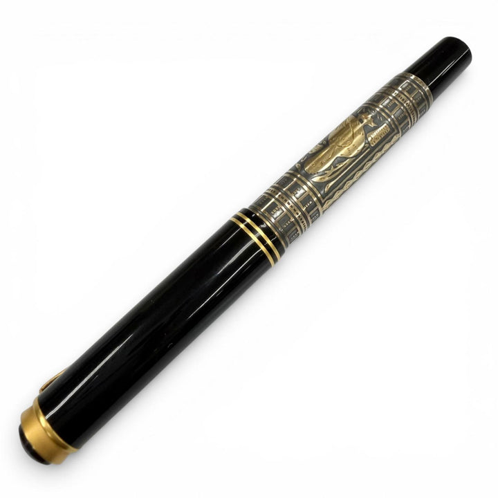 美品▼PERIKAN ペリカン ヴィンテージ M700 トレド ペン先18K EFニブ 生産終了品 初期型 1980年代 万年筆 ブラック ゴールド メンズ　