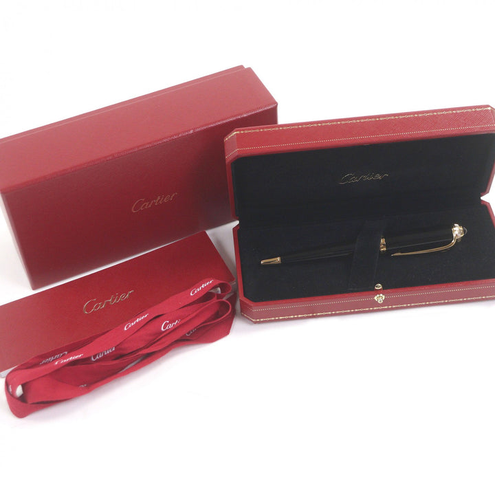 極美品□Cartier カルティエ ロードスター ドゥ カルティエ ブルージェムストーン ツイスト式 ボールペン ブラック ゴールド 仏製 筆記OK