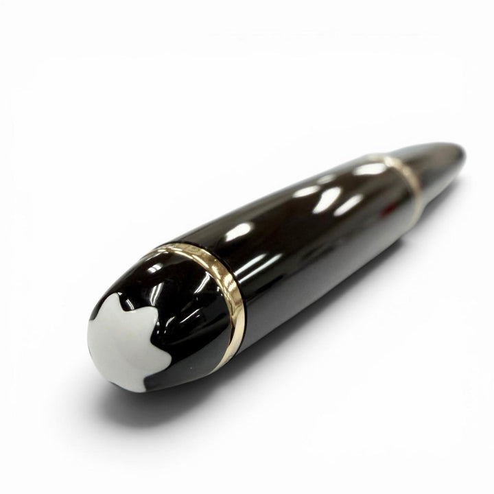 美品▼MONTBLANC モンブラン マイスターシュテュック クラシック ペン先14K Fニブ ホワイトスター 万年筆 ブラック ゴールド ドイツ製
