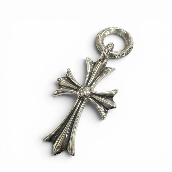 極美品▼CHROME HEARTS クロムハーツ　TINY CH CROSS　タイニーCHクロス 925 ペンダントトップ シルバー 重量3.5g メンズ