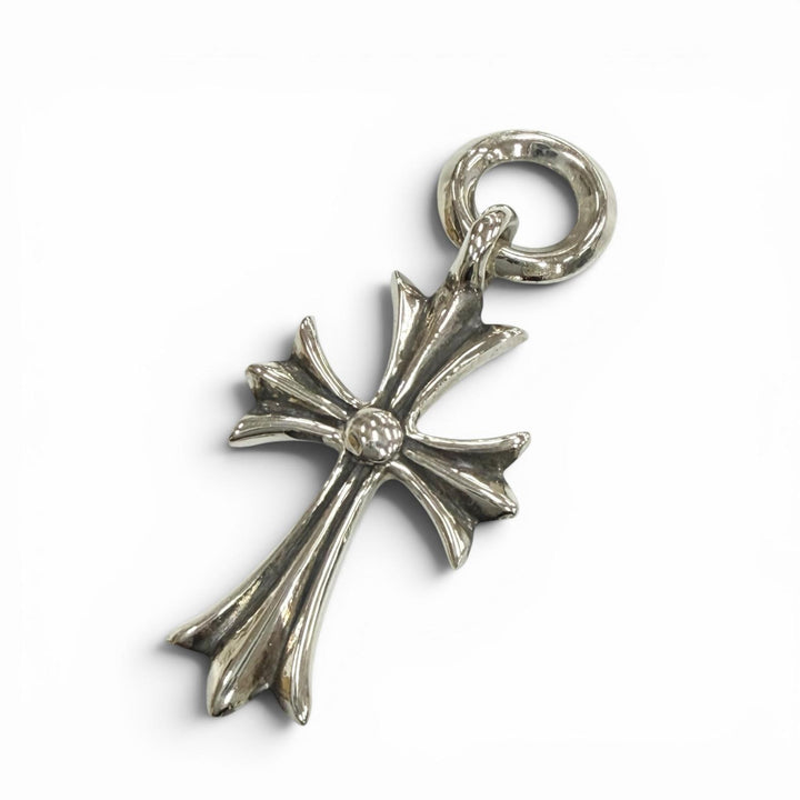極美品▼CHROME HEARTS クロムハーツ　TINY CH CROSS　タイニーCHクロス 925 ペンダントトップ シルバー 重量3.5g メンズ
