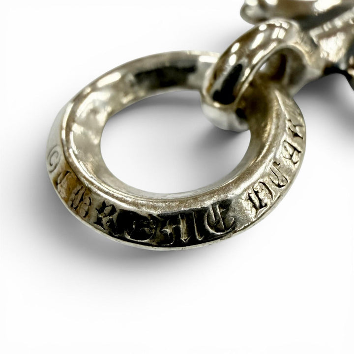 極美品▼CHROME HEARTS クロムハーツ　TINY CH CROSS　タイニーCHクロス 925 ペンダントトップ シルバー 重量3.5g メンズ