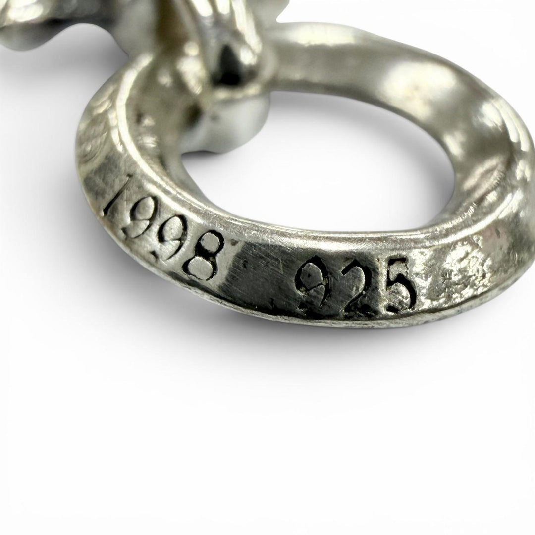極美品▼CHROME HEARTS クロムハーツ　TINY CH CROSS　タイニーCHクロス 925 ペンダントトップ シルバー 重量3.5g メンズ