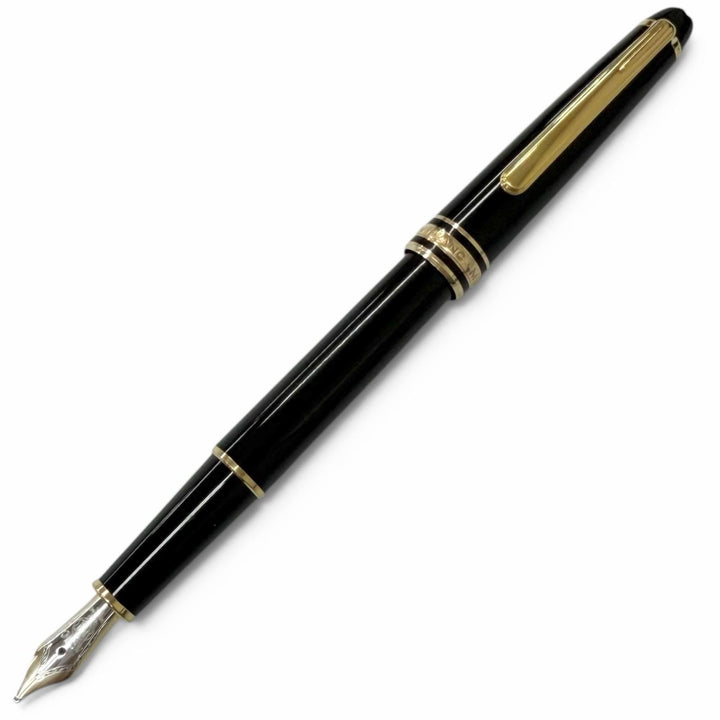 極美品□MONTBLANC モンブラン マイスターシュテュック クラシック Pix ペン先14K Bニブ 万年筆 ブラック ゴールド ドイツ製 メンズ
