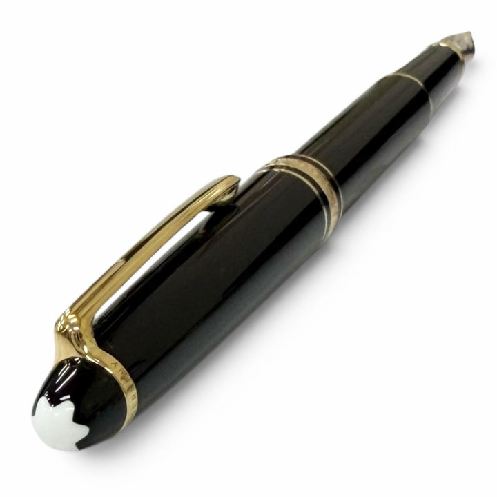 極美品□MONTBLANC モンブラン マイスターシュテュック クラシック Pix ペン先14K Bニブ 万年筆 ブラック ゴールド ドイツ製 メンズ