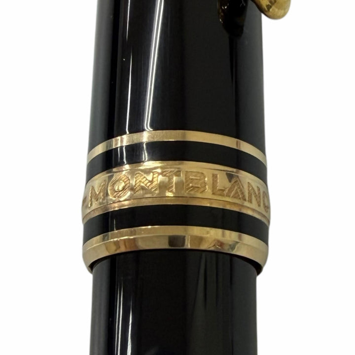 極美品□MONTBLANC モンブラン マイスターシュテュック クラシック Pix ペン先14K Bニブ 万年筆 ブラック ゴールド ドイツ製 メンズ