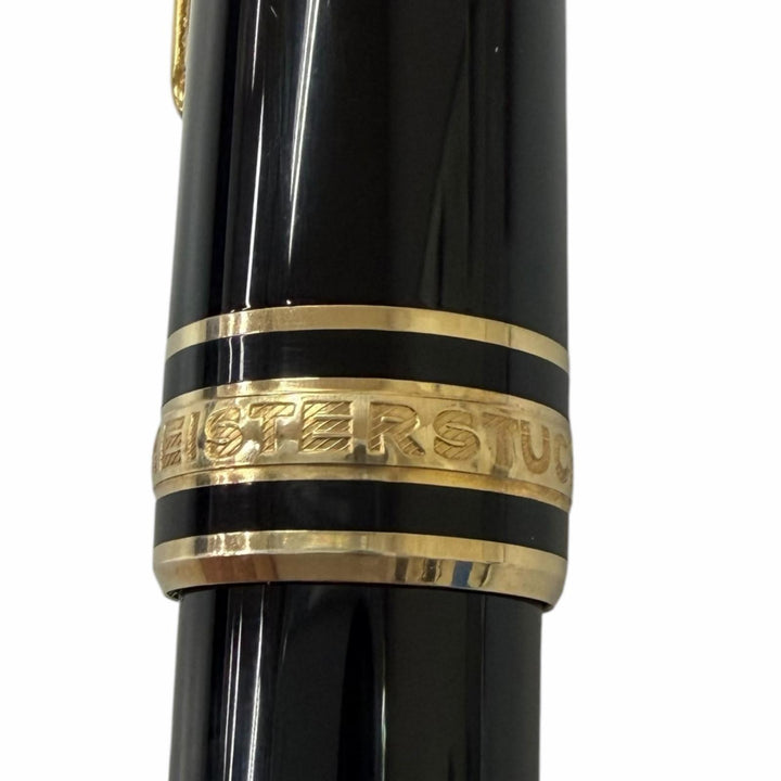 極美品□MONTBLANC モンブラン マイスターシュテュック クラシック Pix ペン先14K Bニブ 万年筆 ブラック ゴールド ドイツ製 メンズ