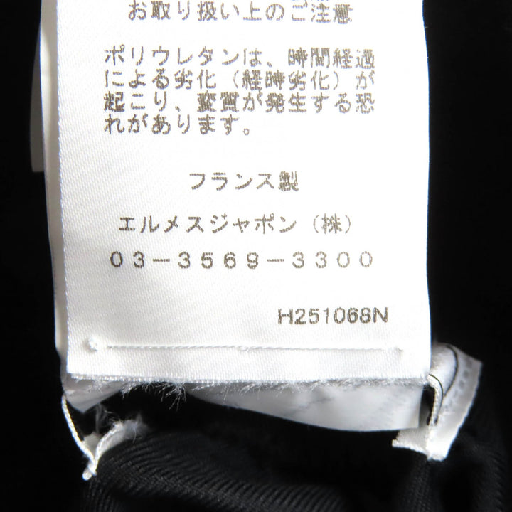 美品△HERMES エルメス カルヴィ ミラノジャージー セリエボタン バケットハット 帽子 現行品 ブラック 57 フランス製 正規品 レディース
