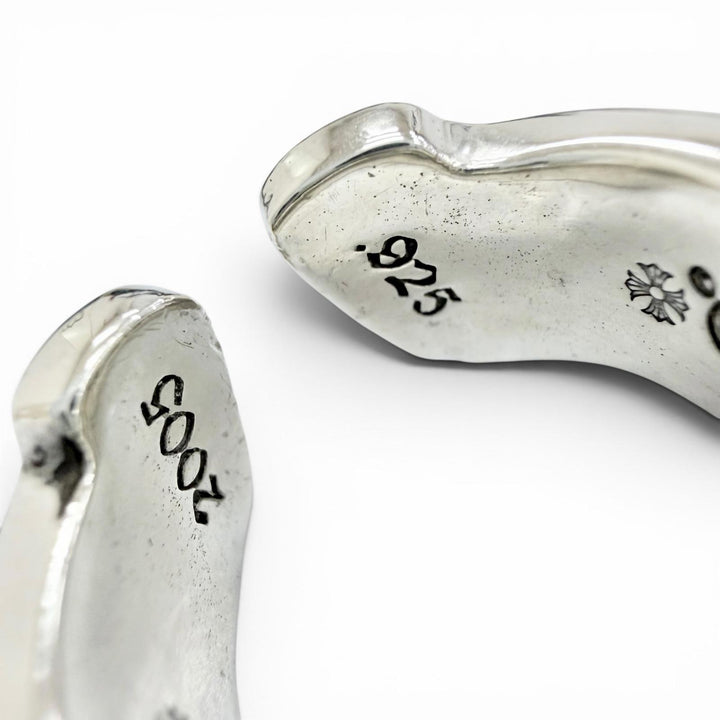 美品△CHROME HEARTS クロムハーツ LG SCROLL LABEL ラージスクロールラベル リング 指輪 925 シルバー JP16.5号 重量19.1g メンズ