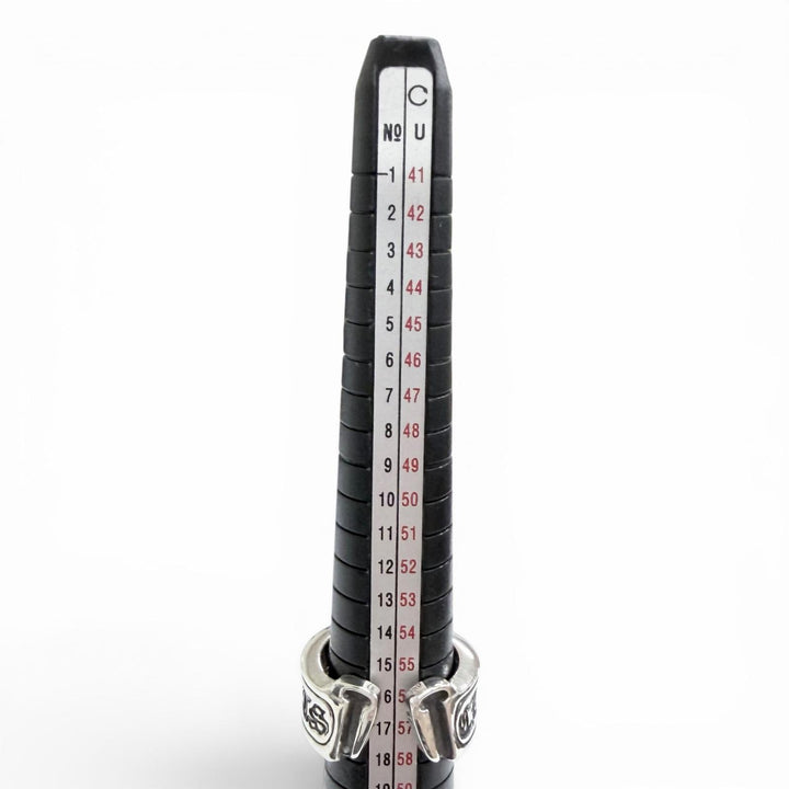 美品△CHROME HEARTS クロムハーツ LG SCROLL LABEL ラージスクロールラベル リング 指輪 925 シルバー JP16.5号 重量19.1g メンズ