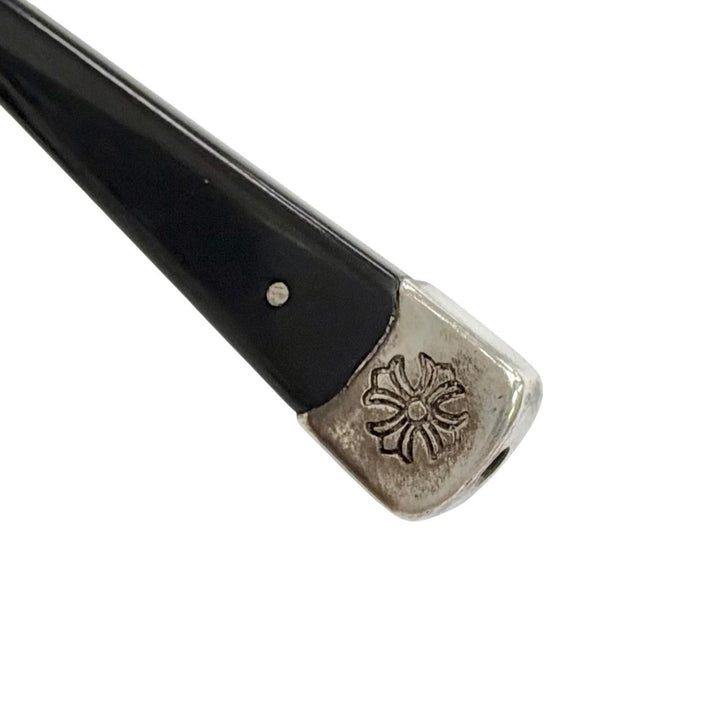 良品△CHROME HEARTS クロムハーツ M.FLAPS 925 ティアドロップ サングラス ブラック シルバー 63□13-138 日本製 総重量48.34g メンズ