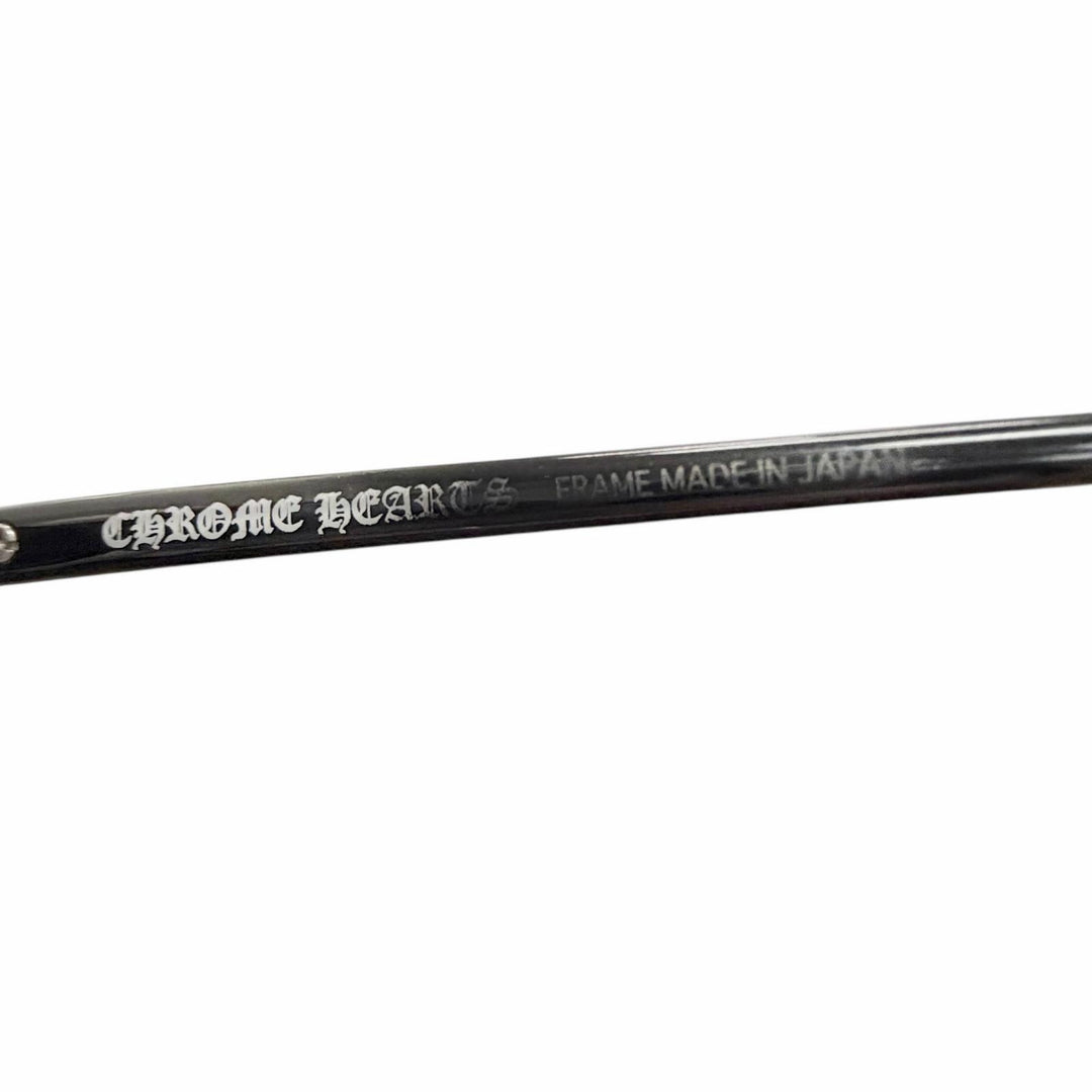 良品△CHROME HEARTS クロムハーツ M.FLAPS 925 ティアドロップ サングラス ブラック シルバー 63□13-138 日本製 総重量48.34g メンズ