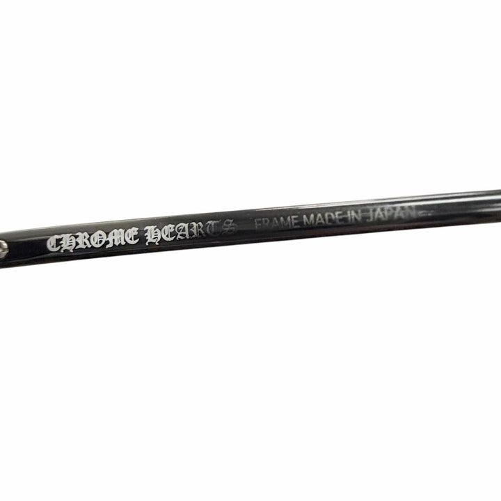 良品△CHROME HEARTS クロムハーツ M.FLAPS 925 ティアドロップ サングラス ブラック シルバー 63□13-138 日本製 総重量48.34g メンズ