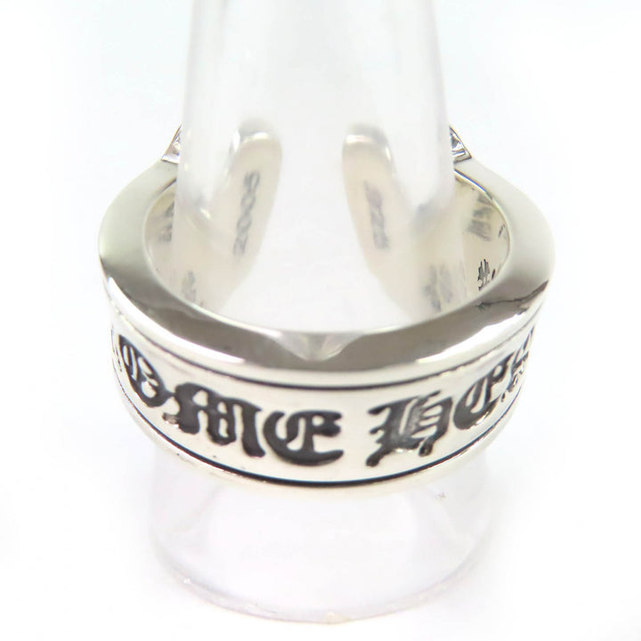 極美品△CHROME HEARTS クロムハーツ LG SCROLL LABEL ラージスクロールラベル リング 指輪 925 シルバー JP17号相当 重量15.7g