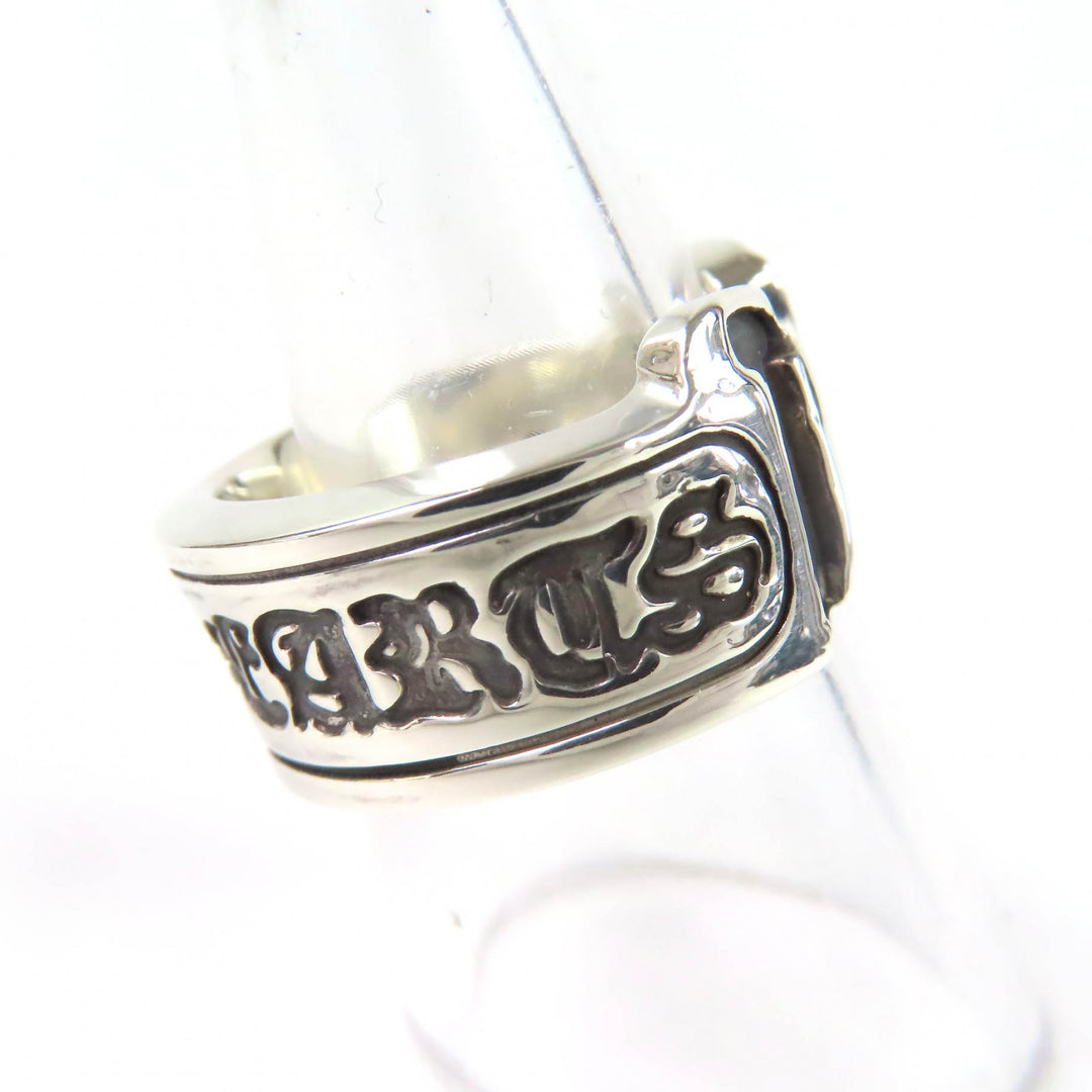 極美品△CHROME HEARTS クロムハーツ LG SCROLL LABEL ラージスクロールラベル リング 指輪 925 シルバー JP17号相当 重量15.7g