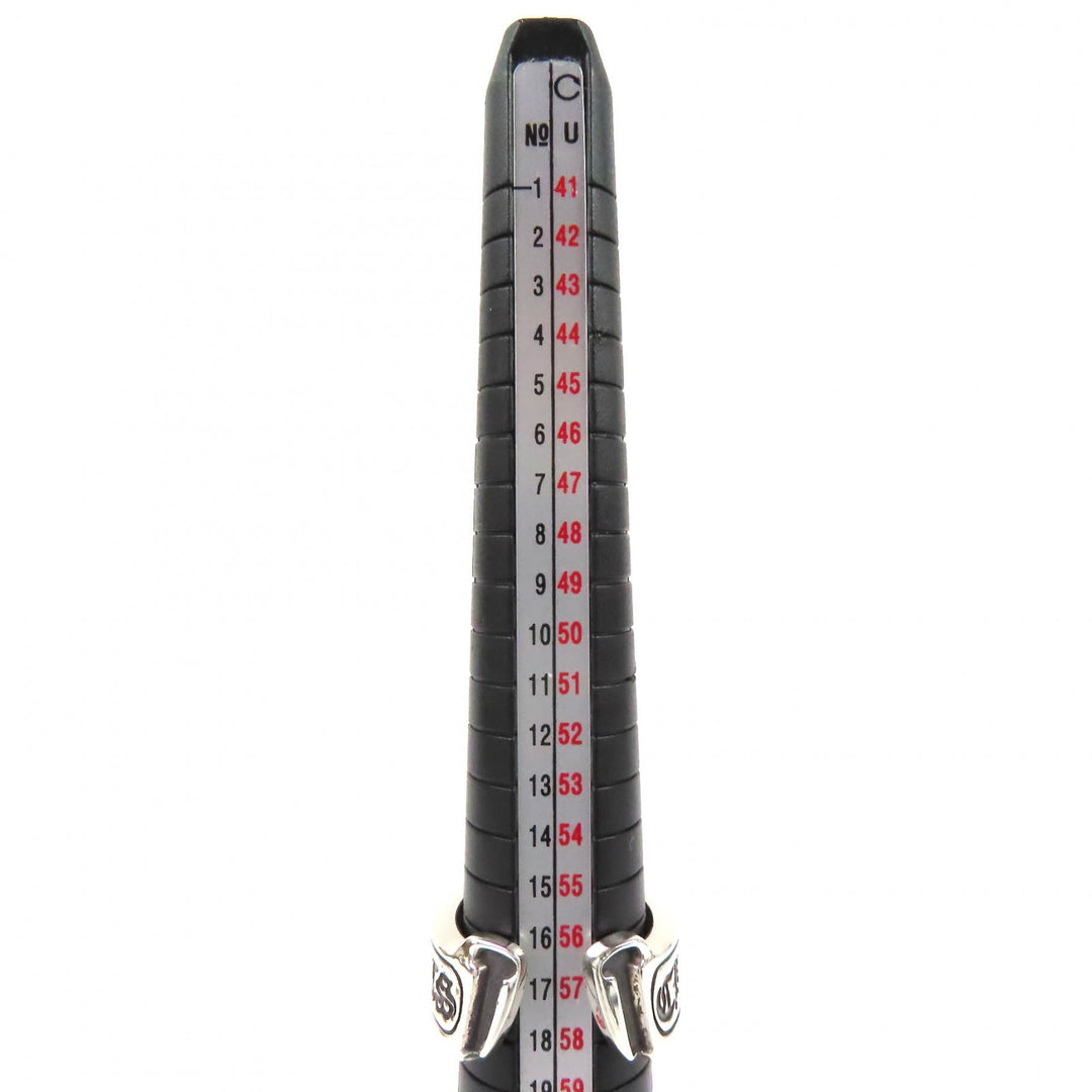 極美品△CHROME HEARTS クロムハーツ LG SCROLL LABEL ラージスクロールラベル リング 指輪 925 シルバー JP17号相当 重量15.7g