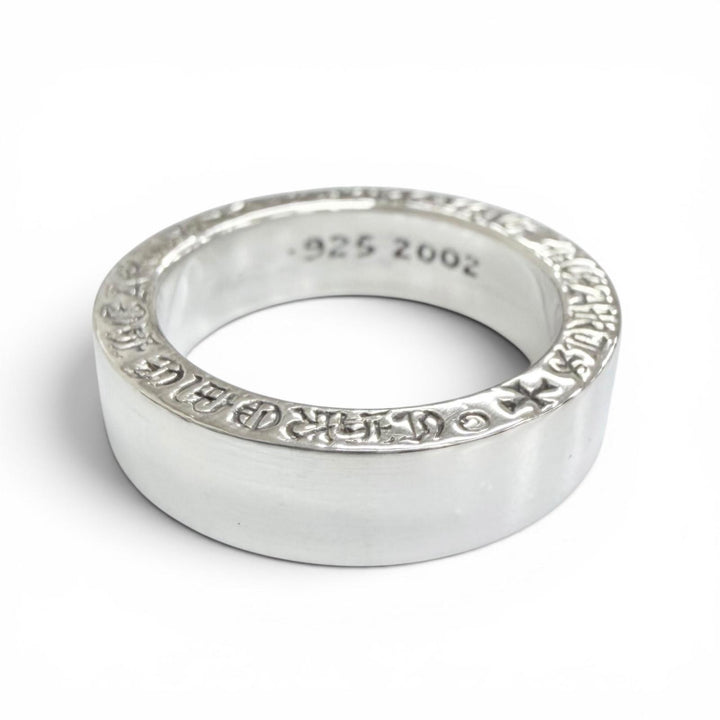 極美品△CHROME HEARTS クロムハーツ SPACER PLN 6mm スペーサープレーン リング 指輪 925 シルバー JP14号 重量9.57g メンズ オススメ◎
