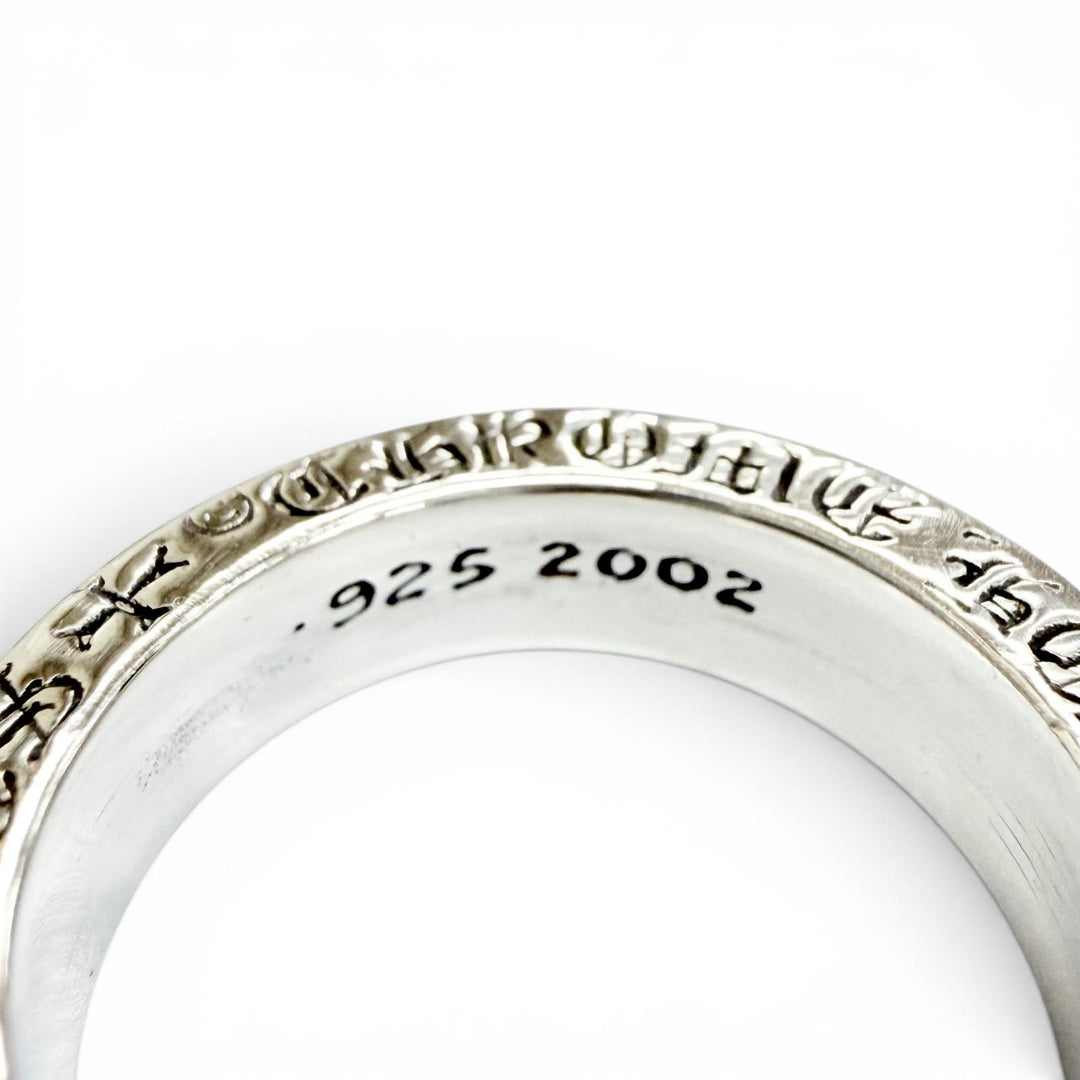 極美品△CHROME HEARTS クロムハーツ SPACER PLN 6mm スペーサープレーン リング 指輪 925 シルバー JP14号 重量9.57g メンズ オススメ◎