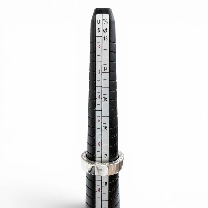 極美品△CHROME HEARTS クロムハーツ SPACER PLN 6mm スペーサープレーン リング 指輪 925 シルバー JP14号 重量9.57g メンズ オススメ◎