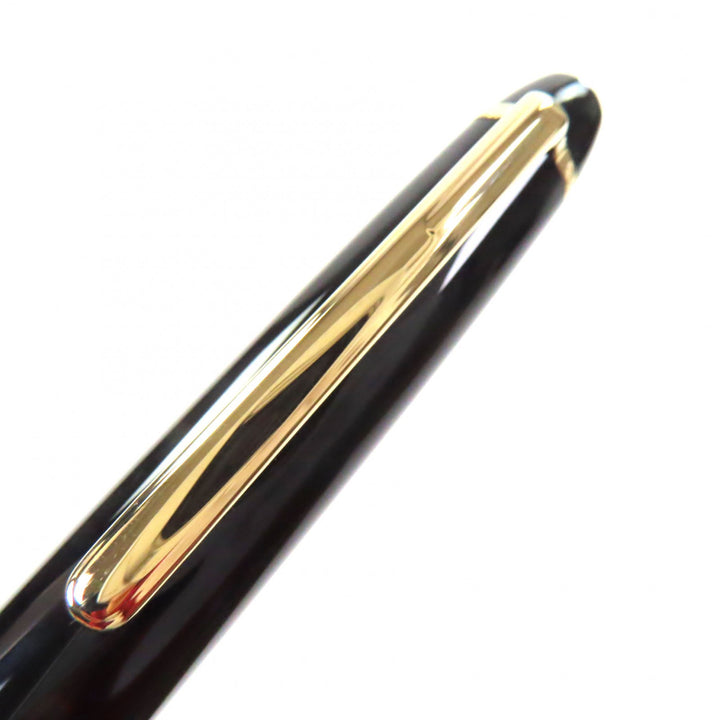 良品▼MONTBLANC モンブラン マイスターシュテュック クラシック ペン先14K ホワイトスター 万年筆 ブラック ゴールド ドイツ製 メンズ