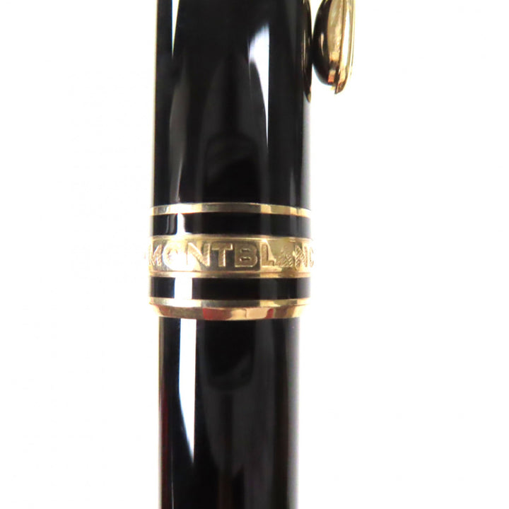 良品▼MONTBLANC モンブラン マイスターシュテュック クラシック ペン先14K ホワイトスター 万年筆 ブラック ゴールド ドイツ製 メンズ