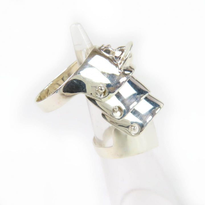 美品☆Vivienne Westwood ヴィヴィアンウエストウッド アーマー リング 925 オーブ シルバー S JP5号相当 重量14.29g レディース