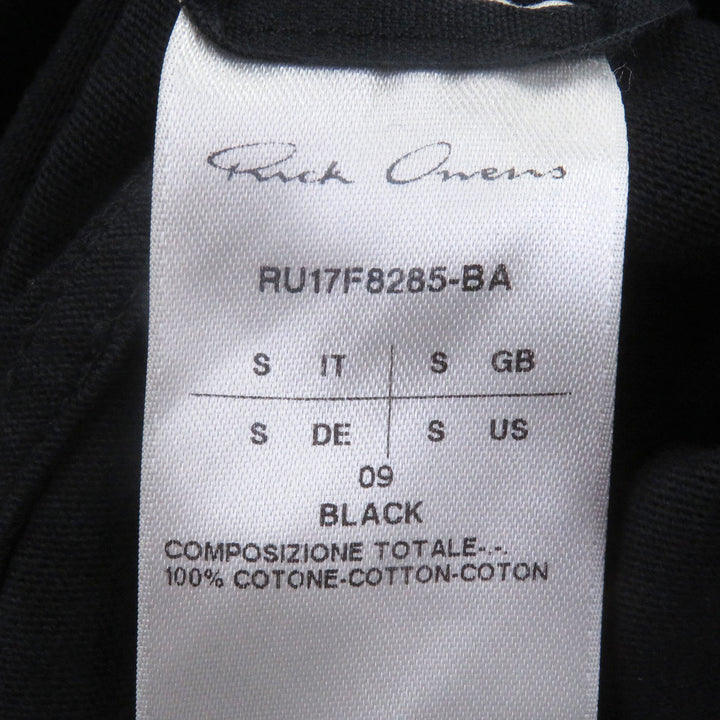 美品□Rick Owens リックオウエンス RU17F8285-BA ロングプルオーバーパーカー フーディー パーカー ブラック S イタリア製 メンズ