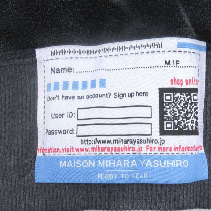 美品□メゾンミハラヤスヒロ 23AW A11HD581 Wide Back Velour Hoodie 国旗刺繍 ベロアパーカー 48 日本製 正規品