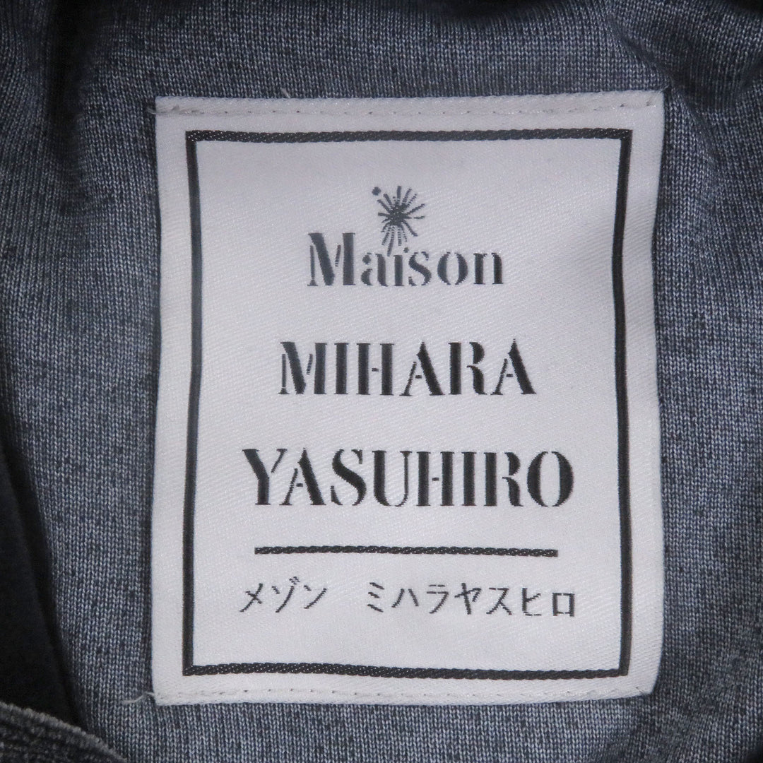 美品□メゾンミハラヤスヒロ 23AW A11HD581 Wide Back Velour Hoodie 国旗刺繍 ベロアパーカー 48 日本製 正規品