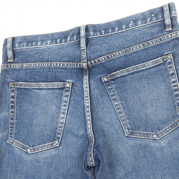極美品▼MINEDENIM マインデニム FPK107N S.SLIM ダメージ加工 プリント ボタンフライ デニムパンツ 10 正規品