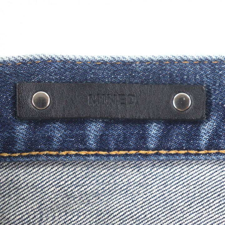極美品▼MINEDENIM マインデニム FPK107N S.SLIM ダメージ加工 プリント ボタンフライ デニムパンツ 10 正規品
