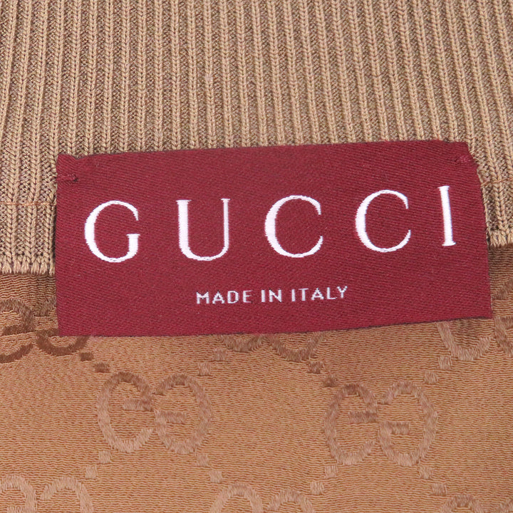 極美品□GUCCI グッチ 792383 GG jacquard zip jacket GGロゴ総柄 トラックジャケット ベージュ XXS イタリア製 正規品 メンズOK