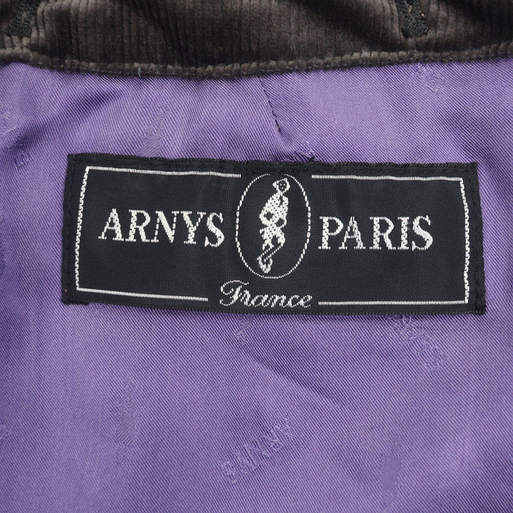 美品▼ARNYS PARIS アルニス ヴィンテージ EQUESTRE 希少 一枚袖 ライナー付き 比翼仕立て 2WAY ステンカラーコート 52 正規品 メンズ